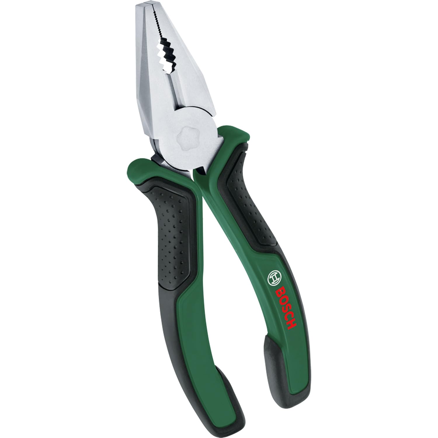 BOSCH Combination Pliers 180mm (7") | Versatile for Gripping, Cutting, Twisting, Bending | Durable Carbon Steel | Ergonomic Anti-Slip Handles | Precision-Machined Jaws for Clean Cuts