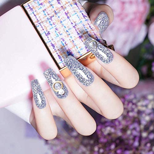 Miniatura 6 de Juego de esmalte de uñas de gel, kit de esmalte de uñas de gel con purpurina, kit de uñas de gel de esmalte de gel con purpurina, UV LED Soak Off