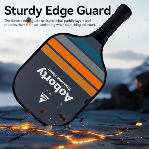 Image of AOBORTY Pickleball Paddles 4 Pack - USAPA Light Graphite Premium Rackets Fiber Face & Polymer Honeycomb Core Pickleball Set with 4 Outdoor Indoor Balls Including Portable Carry Bag