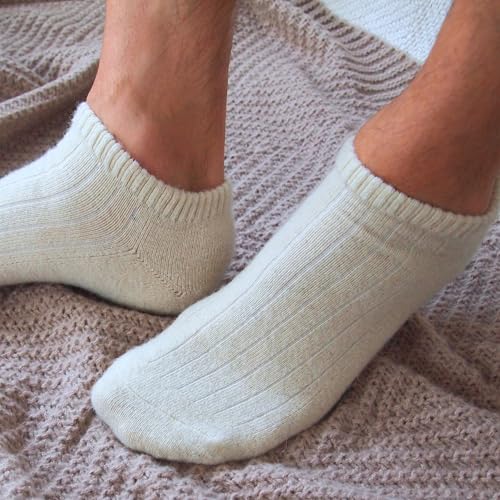 Image of 92% Merino Wool Socks No Show Low Cut Hiking Travel Home, Mongolia | Mongolian, Heavy, Cushoned, Naturally, Sustainable, Pure 92% Wool, Non-Recycled, Breathable, All-weather comfort