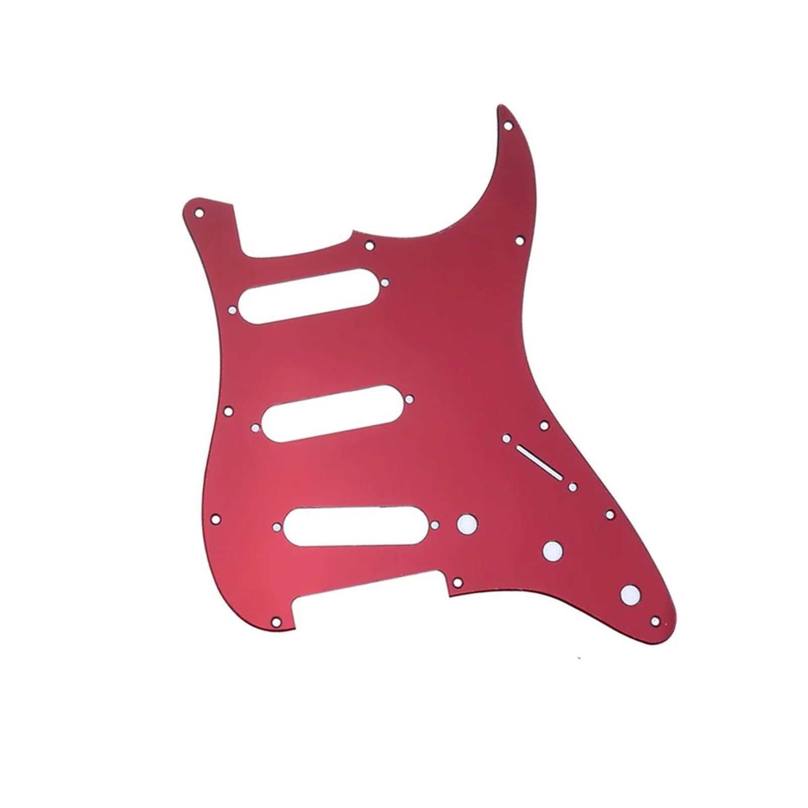 Standard Pickguard do gitary elektrycznej SSS 11 otworowa maskownica do gitary elektrycznej ST Standardowa wymiana części w nowoczesnym stylu Trwała(1Ply Red)