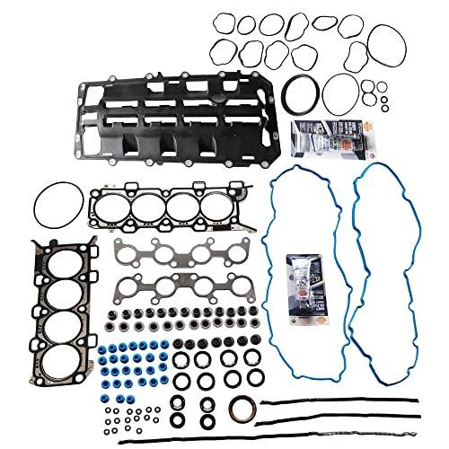 Image of Partsflow Full Gasket Set Compatible With Ford F-150 V8 2013-2014 F-150 V8 Flex 2011-2014 Mustang V8 2011-2014 4951CC 302CID (32 Valve), VIN Code F OE#CS26550PT