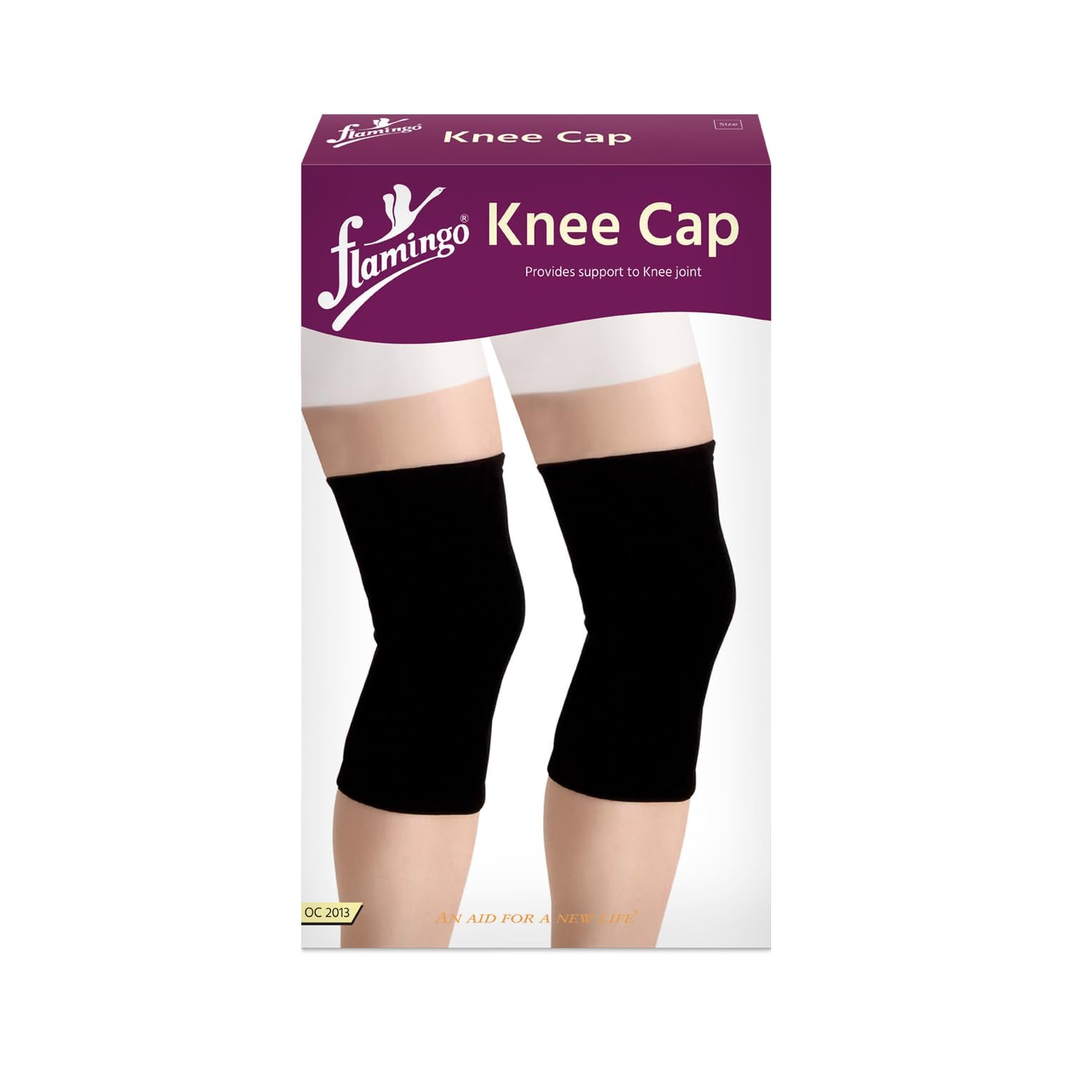 Flamingo Knee Cap for Knee Support & Pain Relief | Compression Sleeve for Injury Recovery, Arthritis, Sports, and Everyday Comfort – Breathable, Durable, Unisex | LARGE | BEIGE |