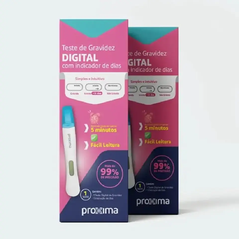 Teste de Gravidez Digital com Indicador de Dias - Proxima Alive
