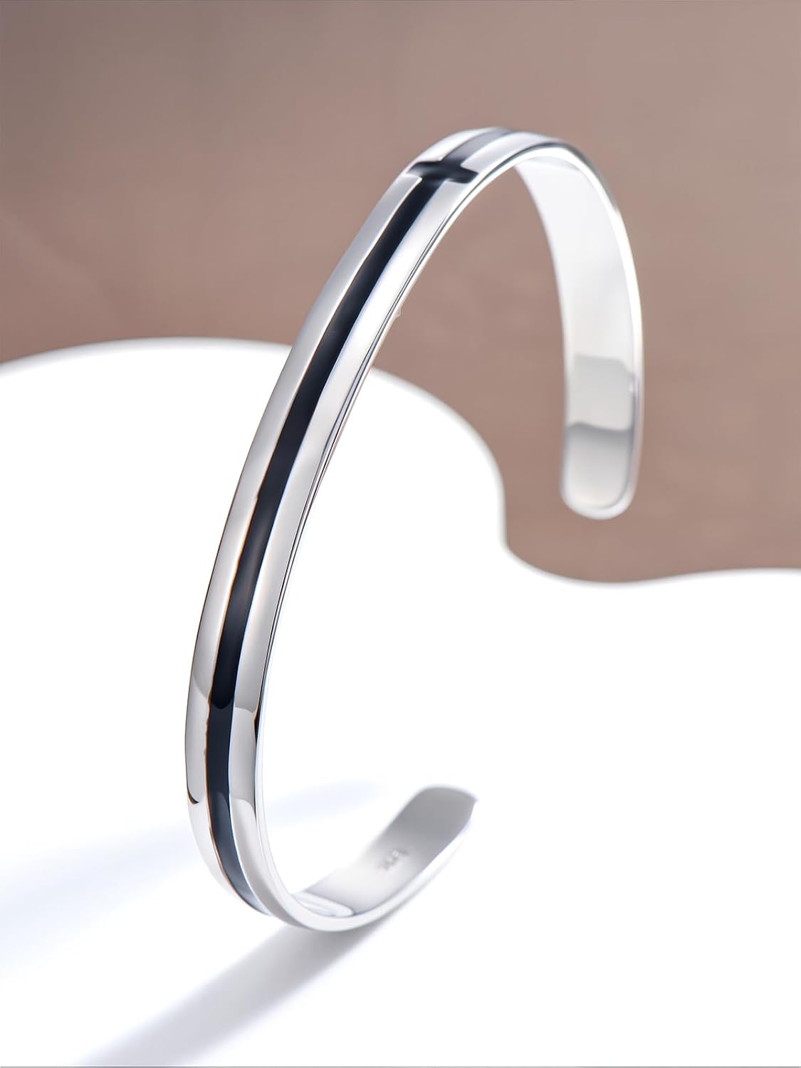 POIUY Christmas gifts for Women Inspirational Bracelet S925 Sterling Silver Celtic Strength Mantra Cuff Bracelet Anniversary Birthday Graduation Jewelry Gift for Women Men
