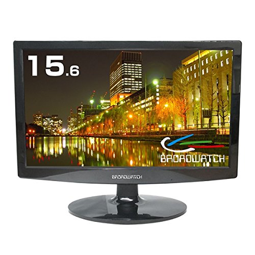 15.6インチ フルハイビジョン対応LCD モニター 1920×1080 HDMI VGA Broadwatch 薄型 省スペース設計 事務作業 テレワーク 15.6INCH