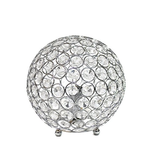 Elegant Designs Elipse 8 Inch Crystal Ball Sequin Table Lamp - Image 5