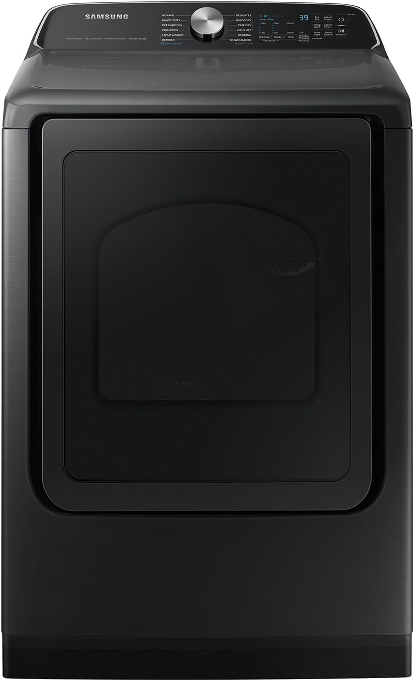 Samsung 7.4 cu. ft. Smart Electric Dryer, Brushed Black, DVE55CG7100VA3