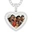 0478 Silver heart pendant with tennis chain]