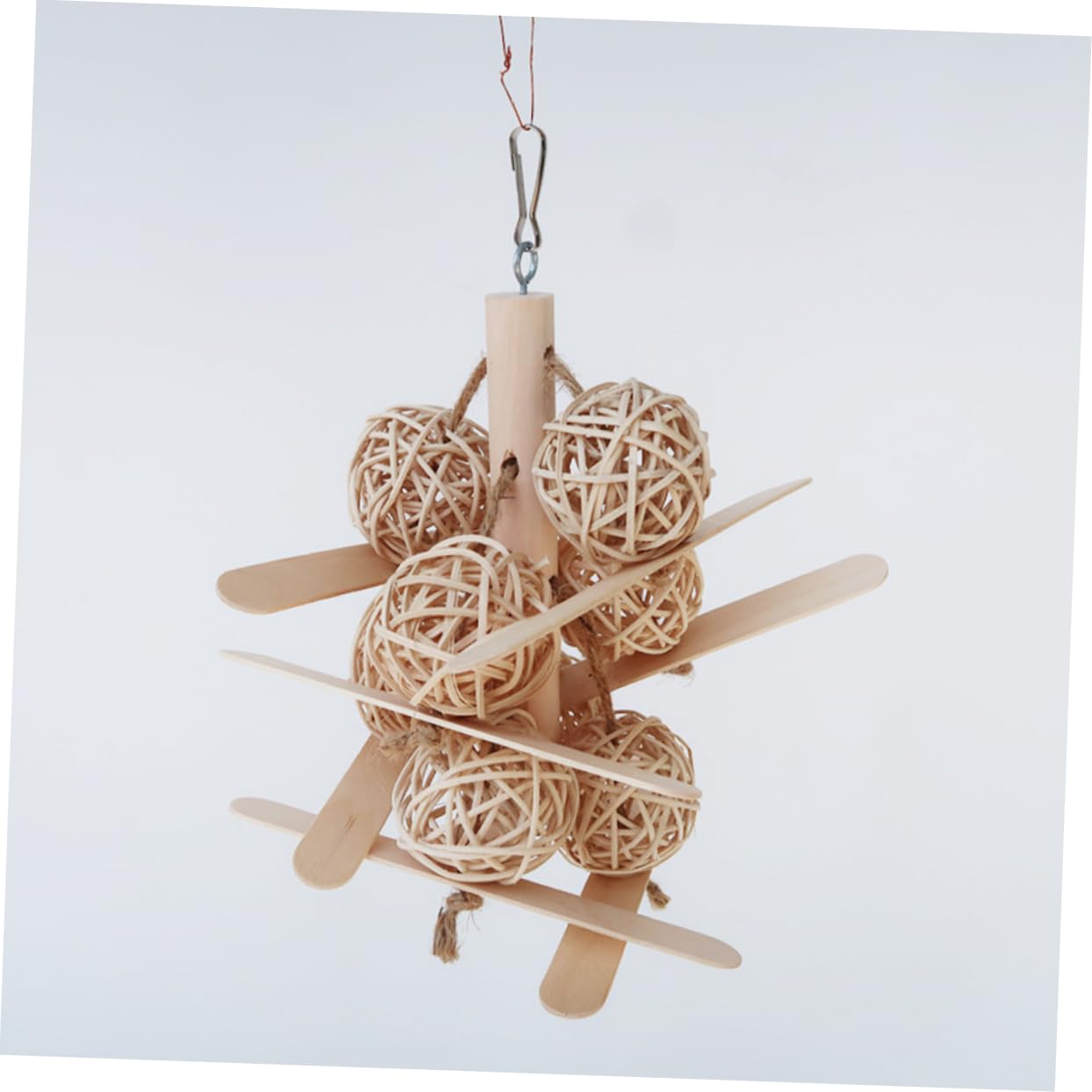 Toddmomy 4piezas Juguete De Madera para y Pájaros Escalera De Madera y Columpio Interactivo para Juguete De Masticar Natural y Actividad para Periquitos y