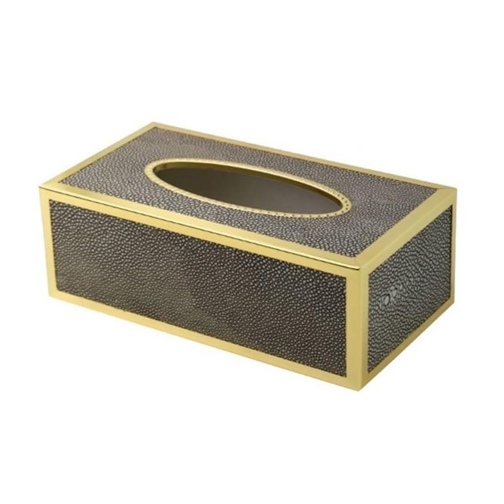 Tissue Box Holder Rectangular Napkin Dispenser Living Room Coffee Table Tissue Holder(Brown)