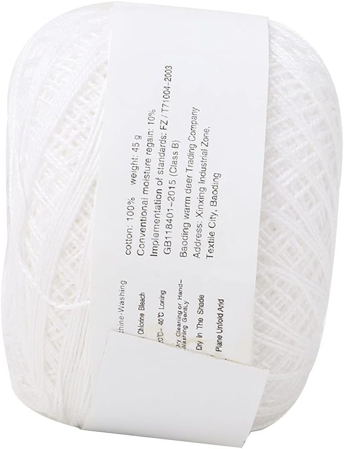 Jenngaoo Hand Crocheted 100% Cotton Yarn for Knitting & Craft, Lightweight Crochet Lace Thread, 12 Colors - Image 4
