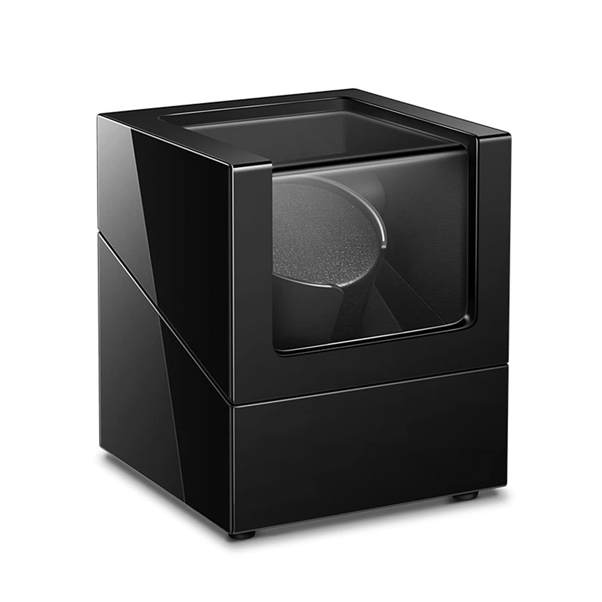 XDAEFDA Watch Boxes Double Watch Winder, Automatic Watch Winder Box Holder with PU Leather Surface, Quiet Motor, Blue Lights (Color : A)