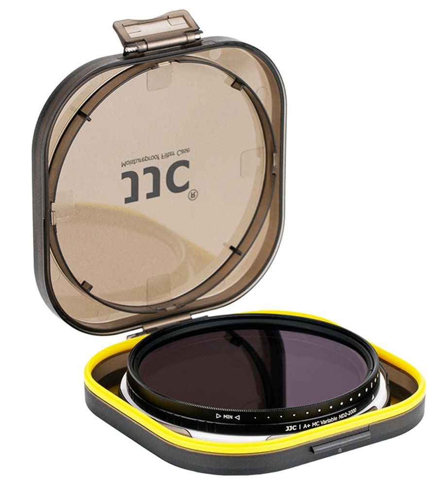 JJC Filtro ND variabile 49 mm (ND2 - ND2000) Filtro obiettivo a densità neutra regolabile, rivestimento a 18 strati vetro ottico HD per obiettivo fotocamera DSLR fotografia paesaggio