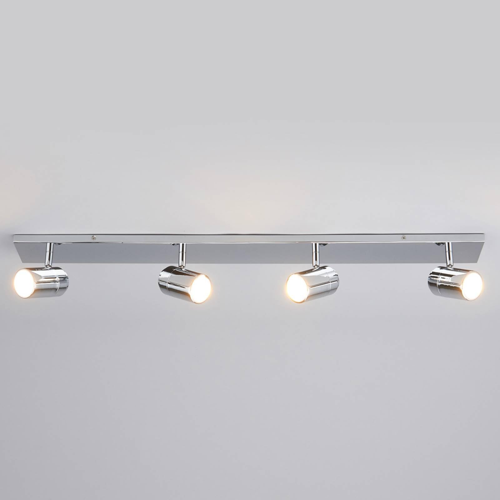 Lámpara de techo 'Dejan' (Moderno) en Plateado hecho de Metal e.o. para Cuarto de baño (4 llamas, GU10) de Lindby | lámpara de techo para baño, lámpara de techo, lámpara