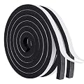 Windows Sealing Tape-2 Rolls, 1/2 Inch Wide X 1/2 Inch Thick Weather Stripping for Windows and Doors Adhesive Soundproofing Thick Foam Tape Total 13 Feet Long(6.5ft x 2 Rolls)