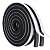 Windows Sealing Tape-2 Rolls, 1/2 Inch Wide X 1/2 Inch Thick Weather Stripping for Windows and Doors Adhesive Soundproofing Thick Foam Tape Total 13 Feet Long(6.5ft x 2 Rolls)
