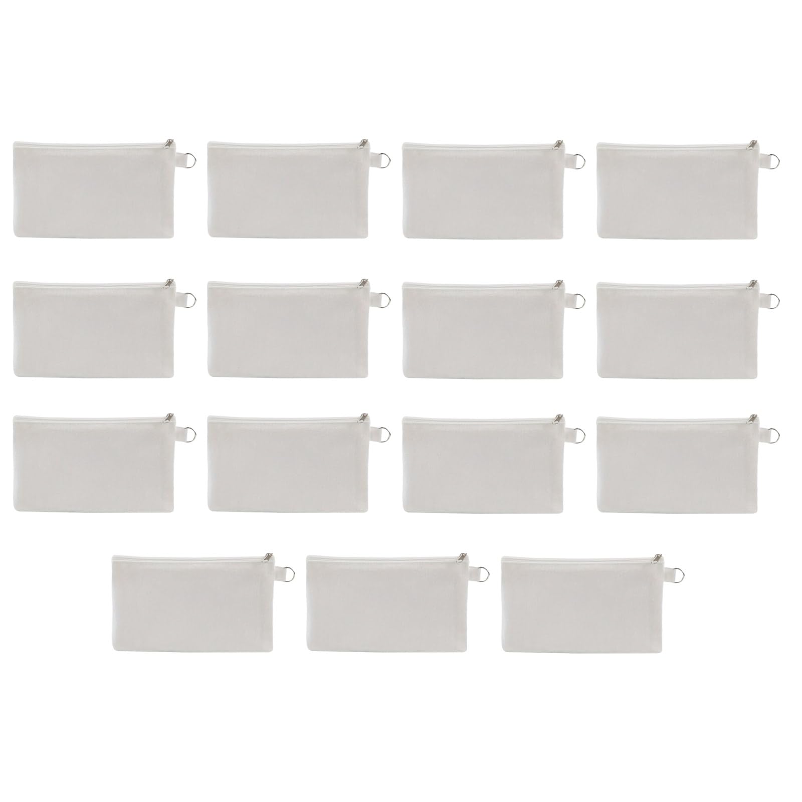 MICFENY 15pcs Blanks Sublimation Storage Bags Sturdy Canvas Materials Organization Pouches for Craft Enthusiasts and Travelers