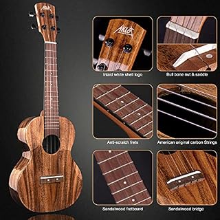 AKLOT All Solid Acacia Ukulele, 26 Inch Tenor Ukelele Super Warm tone for Professional Beginners Adults Kit with Free Online Courses,Gig Bag,Strap,Tuner,Picks,Book Instruction,Humidifier,Clean Cloth - Les Beatles, Paul McCartney, John Lennon, RIngo Starr, George Harrison AKLOT All Solid Acacia Ukulele, 26 Inch Tenor Ukelele Super Warm tone for Professional Beginners Adults Kit with Free Online Courses,Gig Bag,Strap,Tuner,Picks,Book Instruction,Humidifier,Clean Cloth – Image 2