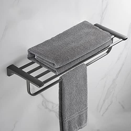 étagère murale pour serviettes en acier inoxydable pour un intérieur épuré