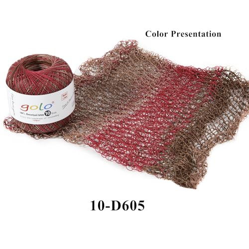 Image of golo Crochet Thread Size10 Space-Dyed Yarn for Hand Knitting D611