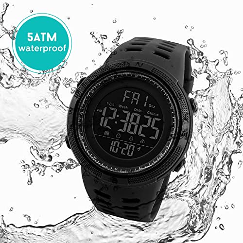Image of L LAVAREDO Digital Men's Watch (Black Dial Black Colored Strap)