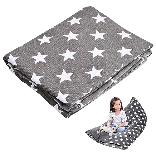 Funda de Puff sin Relleno, Puf de Almacenamiento de Animales de Peluche, Bolsa de Frijol Grande para Silla de Peluche 127x76,2x88,9cm, Juguetes de Peluche Organizador Niños Adultos, Only Cover (B)
