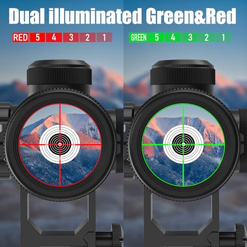 UUQ 3-9x40 Compact Rifle Scope Red/Green Illuminated Reticle, Parallax Correction & Fast Focus | Lightweight & Water-Resistant | Fits 20mm Picatinny/Weaver Rail - Image 3
