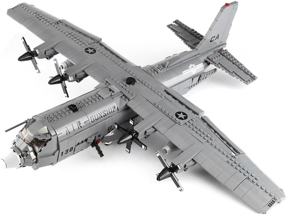 Xingbao Military Army Series The AC130 Aerial Gunboat Set Building Blocks Bricks Classic Model Plane WW2 Toys for Men Compatible All Major Brand