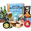 Father’s Day Cheese & Lager Gift Hamper | Gourmet Food Gift Box with Craft Lager, Cheddar Cheese, Crackers & Savoury Snacks for Dad