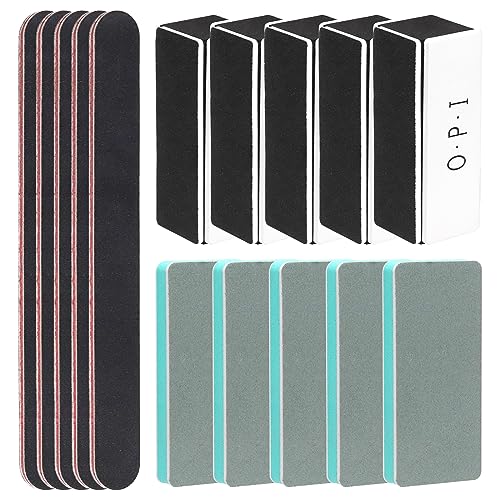 Valutato per Il set di assortimento di bastoncini per lucidatura contiene 5 bastoncini rettangolari in plastica argento, 5 blocchi abrasivi neri e bianchi a 3 lati, 5 bastoncini abrasivi neri a gra 100/180, totalmente 15 pezzi. U gamma completa di grane offre molte opzioni di levigatura. La quantità sufficiente e varie grane possono facilmente soddisfare le vostre esigenze quotidiane e la .