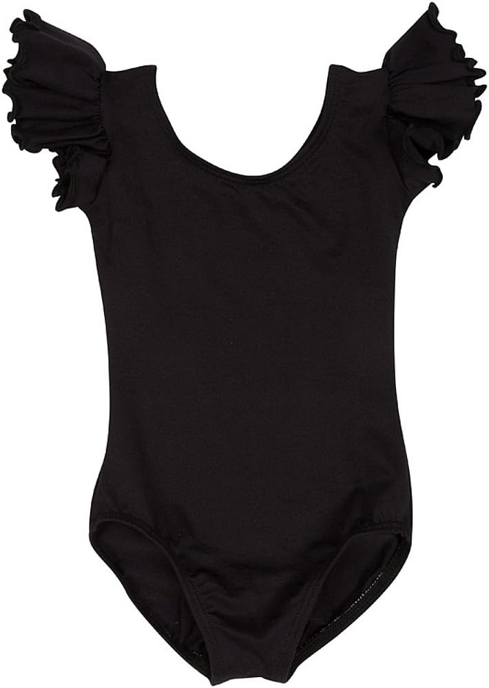 Leotard Boutique Flutter Short Sleeve Dance Leotard | Ruffle Leotards Toddlers and Girls Sizes from Extra Small - Youth