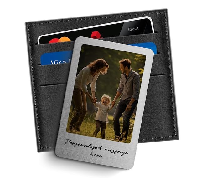 Personalized Wallet Card with Picture: Engraved Metal Insert for Husband, Dad & Men - Ideal for Father's Day, Military Deployment & Anniversary, Valentines Day Gift2