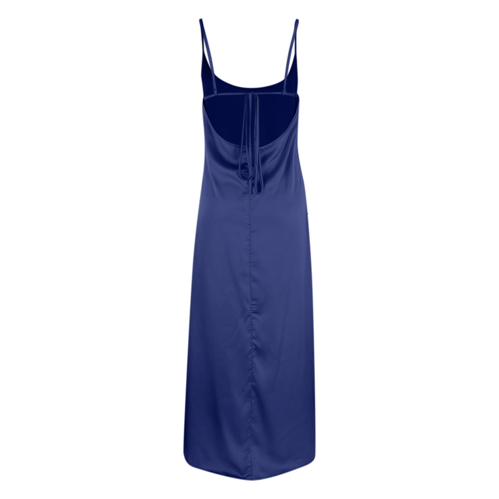 Abito da spiaggia da donna, taglie forti, abito estivo con spalline, senza maniche, scollo a V, maxi abito da spiaggia traspirante, abito casual con coulisse in raso