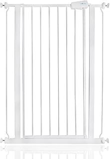 Safetots Extra Tall Pet Gate, 75cm - 82.6cm, White, 104cm Tall, Pressure Fit Gate for Puppy and Dog, Easy Installation