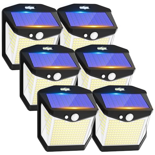 Lampe solaire exterieur detecteur mouvement 248 LED etanche jardin