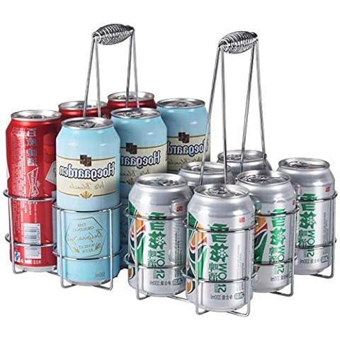 RSKGOODS Wine Bottle Carrier 32 x 21.5 cm/Height 32.5 cm Chrome-Plated Metal 6 Bottle Rack Cover