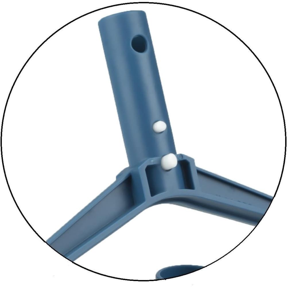 Blue Line Épuisette de Fond Raclette pour Piscine Filet Résistant Nettoyage Débris Feuilles Bleu Taille Standard