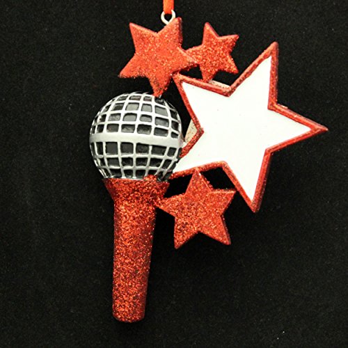 Microphone Personalized Christmas Ornament