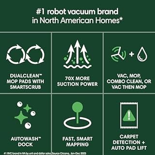 iRobot Roomba Plus 405 (G185) Combo Robot Vacuum & Mop with AutoWash Dock - Spinning Mop Pads, Self-Empties, Pad Washing & Drying, Self-Cleaning, Pad-Lift, LiDAR Navigation