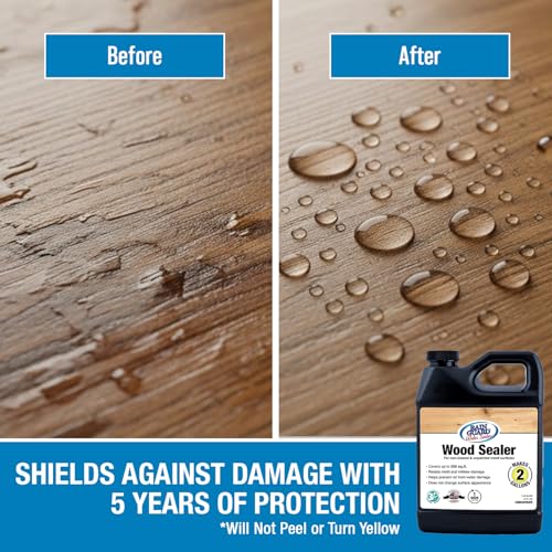 Image of Rain Guard Wood Sealer Concentrate | Makes 2 Gallon | Protects Wood from Water Damage, Rotting, and Stains | Water Based Silane /Siloxane | Eco-Friendly | VOC-Free | Natural Finish
