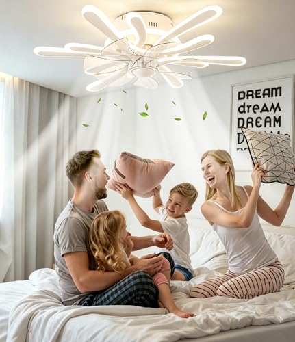 Ventilateur de plafond avec éclairage LED dimmable et télécommande - 3