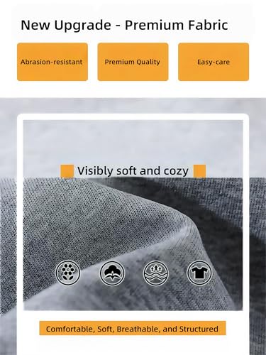 Image of Men's Baggy Sweatpants with Elastic Drawstring Waist, Breathable Wide-Leg Casual Loose Cotton Joggers Deep Pockets