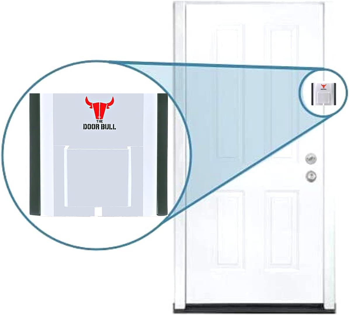 Door Barricade | Door Jam Door Stoppers Security Bar Add Extra Security to Your Inward Opening Front Door at Home - an Innovative Solution from The Law Enforcement Experts (Silver)
