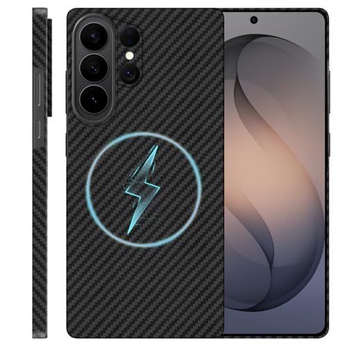 Lenpiti Slim 1500D Carbon Fiber Case for Samsung Galaxy S26 Ultra, Thin Aramid Fiber Cover Compatible with Magsafe (Matte Black)‌