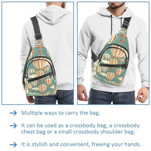 Mochila cruzada de globos para running y viaje con correa ajustable 3
