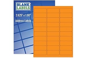 FBA Shipping Labels Made Easy: Blanks Labels Fluorescent Orange