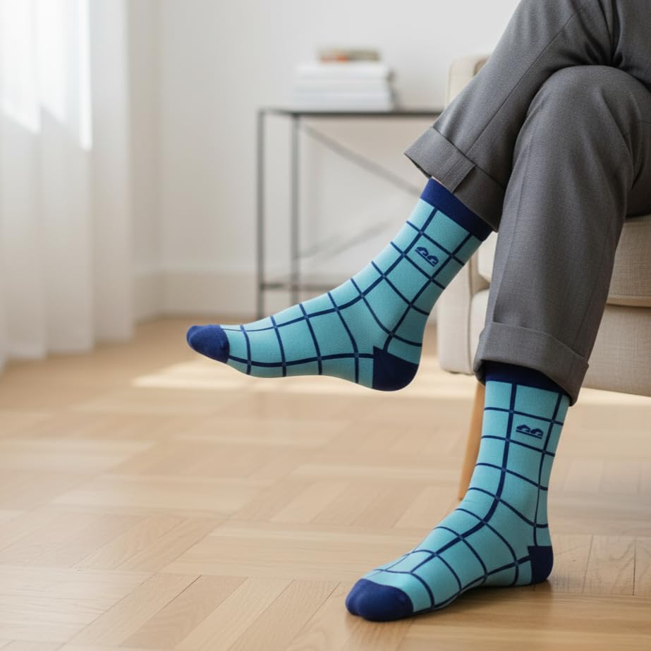 Image of The Sock Street Bamboo Crew Socks for Men Combo | Full Calf Length Premium Bamboo | Odour-Free, Breathable & Durable | Cushioned Base & Anti-bacterial | 3X Softer than Cotton Socks | Pack of 3