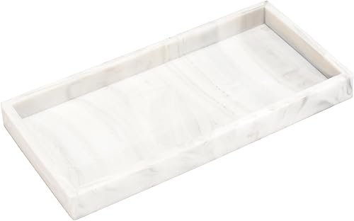 DNC Bandeja de baño, bandeja de tocador de silicona de 7.9 pulgadas para encimera, bandeja de jabón para fregadero de cocina, dispensador de platos,
