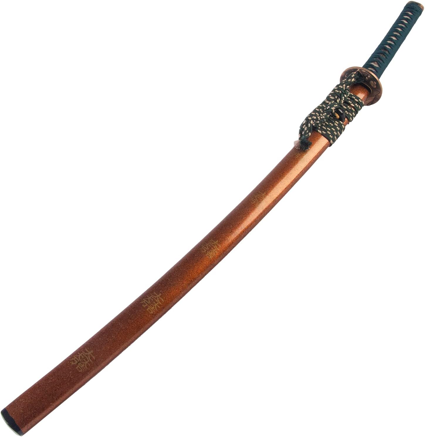 BADAO- Handmade Gold Katana 41 inch Damascus Folded Steel, Practical Battle Ready Katana, Japanese Samurai Sword, Full Tang Dynasty,